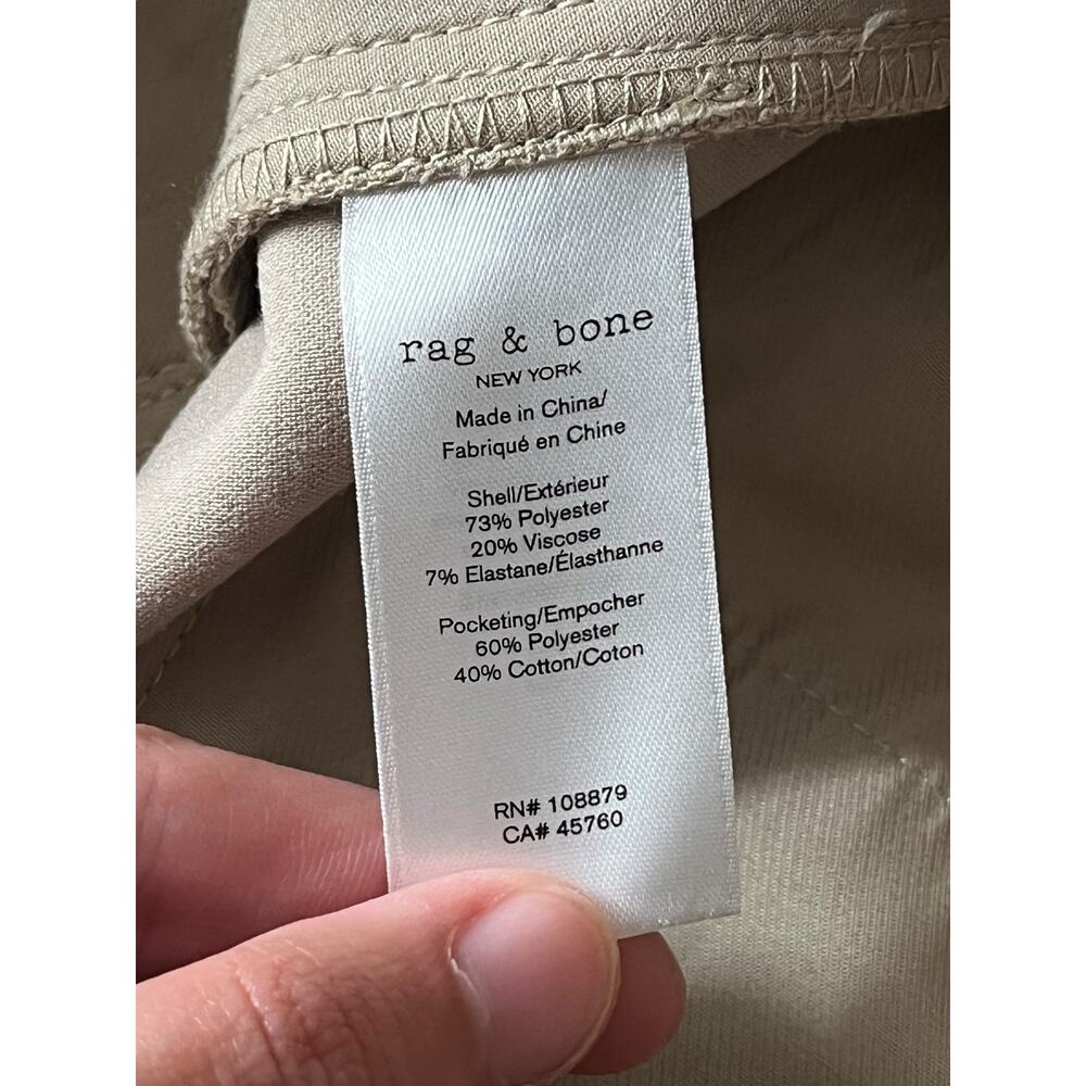 Rag & Bone pants Dylan wide leg cropped tan size 14 - Picture 6 of 7